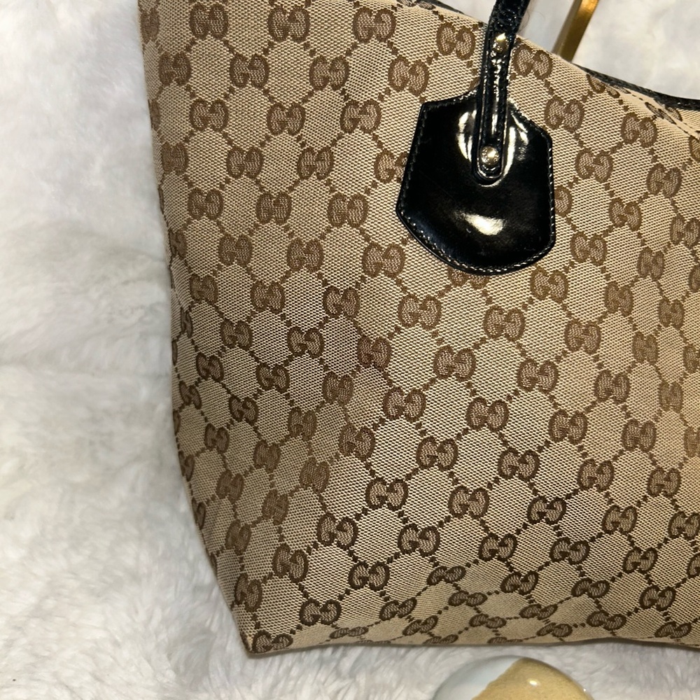 Gucci GG Canvas Jodie Black & Brown Tote‎ - Picture 7 of 16